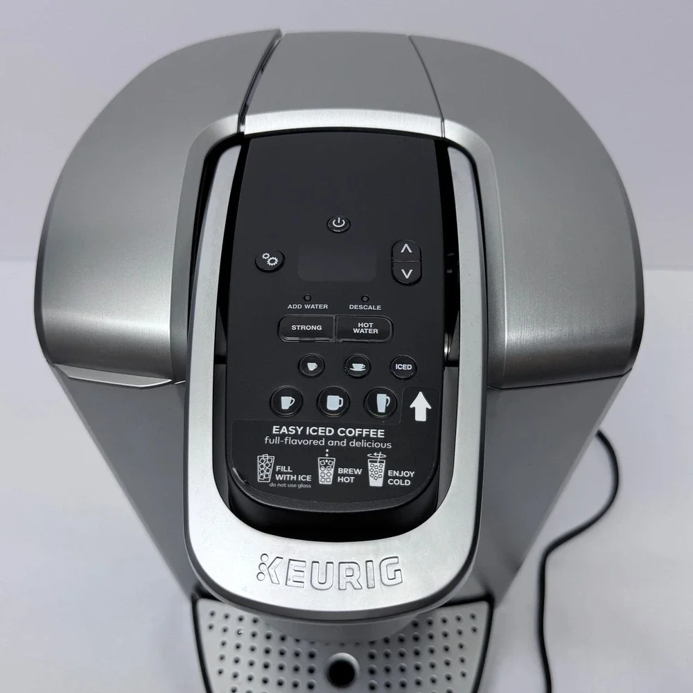 Keurig K-Elite K90 Single Serve Coffee Maker Brushed Silver Iced Coffee Mode